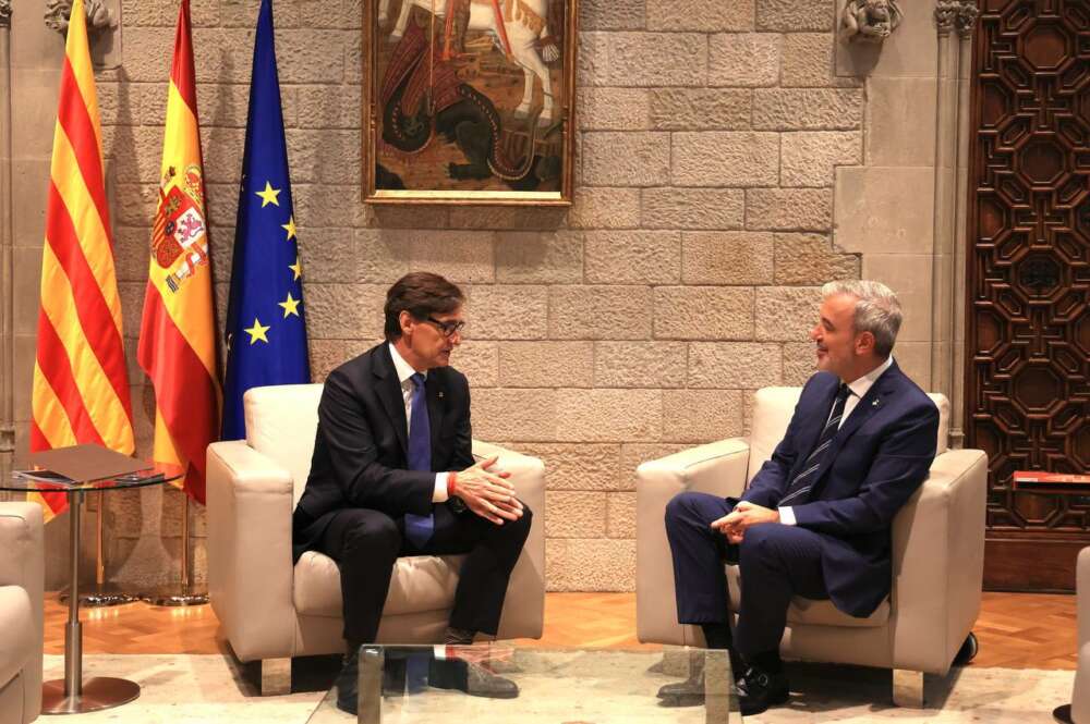 Salvador Illa, presidente de la Generalitat, y Jaume Collboni, alcalde de Barcelona. Foto: Generalitat de Catalunya