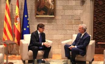 Salvador Illa, presidente de la Generalitat, y Jaume Collboni, alcalde de Barcelona. Foto: Generalitat de Catalunya