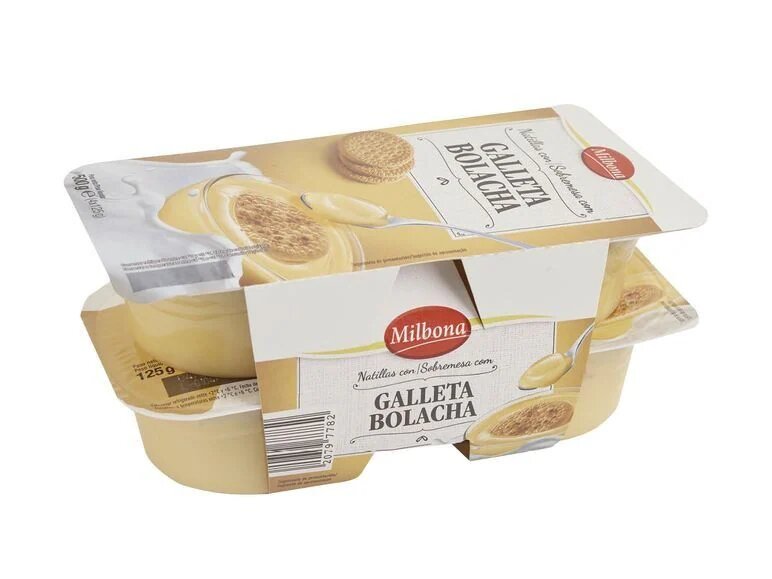 Las natillas con galletas de Milbona, disponibles en Lidl.