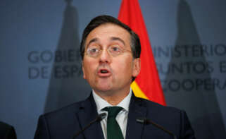 (Foto de ARCHIVO) El ministro de Asuntos Exteriores, Unión Europea y Cooperación, José Manuel Albares, ofrece una rueda de prensa tras una reunión para abordar el conflicto entre Palestina e Israel, en el Palacio de Santa Cruz, a 13 de septiembre de 2024, en Madrid (España). Han acudido hoy a Madrid ministros tanto árabes, pertenecientes al Grupo de contacto árabe-islámico para Gaza, como europeos para participar en el encuentro, llamado 'Reunión de Madrid: por la aplicación de la solución de los dos Estados', en el que se han consensuado medidas para impulsar el diálogo y la paz en Oriente Medio y se ha hablado sobre cómo hacer efectiva dicha solución. Alejandro Martínez Vélez / Europa Press 13/9/2024