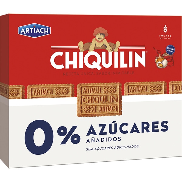 Las galletas Chiquilin de Artiach 0% azúcares añadidos.