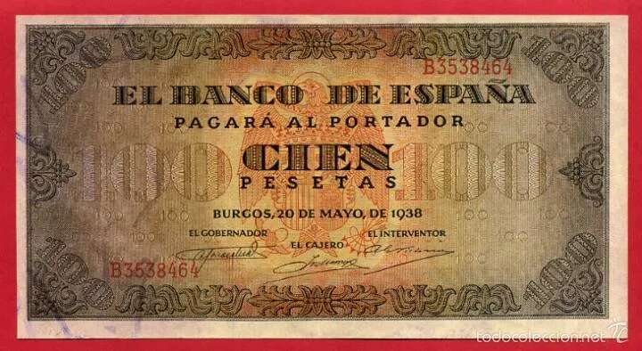 billetes 100 pesetas 