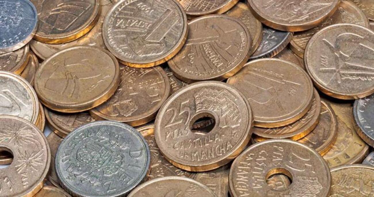 Monedas de pesetas.