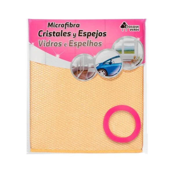 La bayeta para cristales y espejos de microfibra de Bosque Verde.