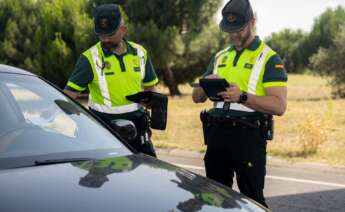 Control de tráfico de la Guardia Civil.