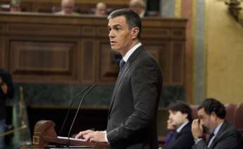 El presidente del Gobierno, Pedro Sánchez, interviene durante una sesión de control al Gobierno, en el Congreso de los Diputados. Foto: Jesús Hellín / Europa Press