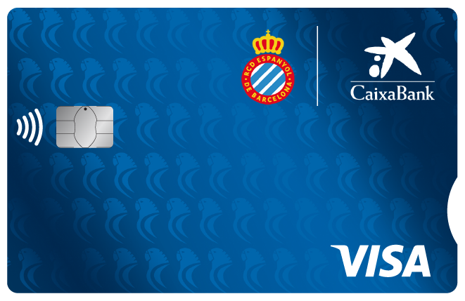 Tarjeta bancaria del espanyol de Caixabank.