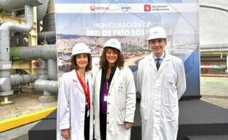 Estelle Brachlianoff, consejera delegada de Veolia; Laia Bonet, primera teniente de alcaldía de Barcelona; y Arturo Gonzalo, consejero delegado de Enagás.