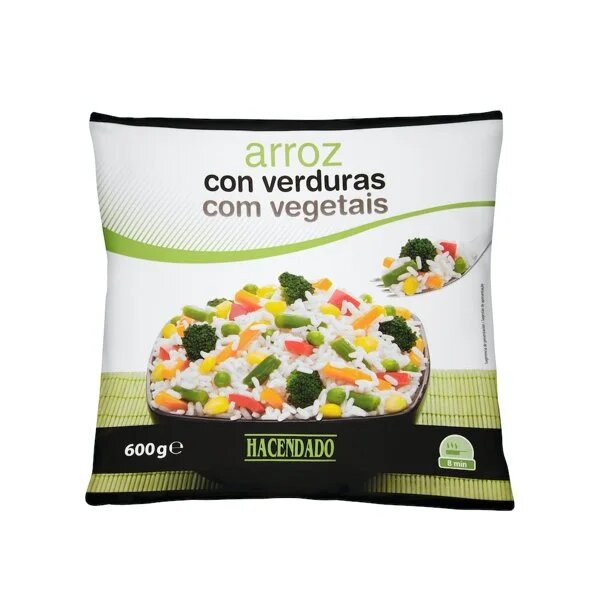 El arroz con verduras ultracongelado de Hacendado, disponible en Mercadona.