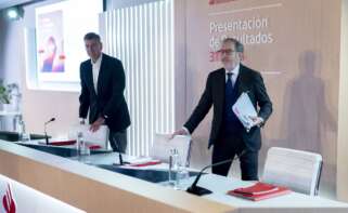 Héctor Grisi, consejero delegado de Banco Santander, durante la rueda de prensa donde abordó los resultados financieros y las políticas fiscales. Foto: Alberto Ortega / Europa Press