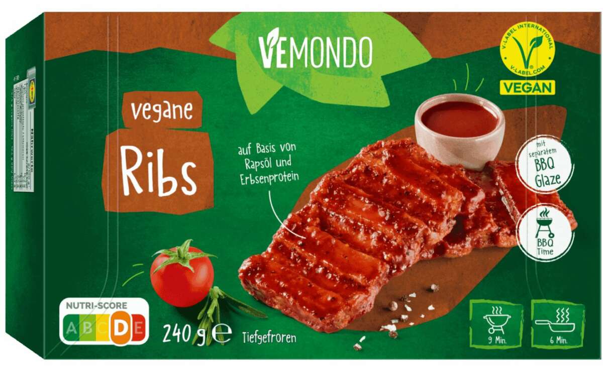 Las costillas veganas de Vemondo, disponibles en Lidl.