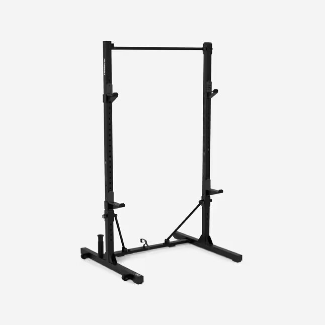 El rack de musculación plegable, disponible en Decathlon.