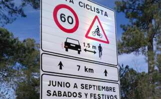 Señalización de las rutas de la DGT para ciclistas.