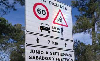 Señalización de las rutas de la DGT para ciclistas.