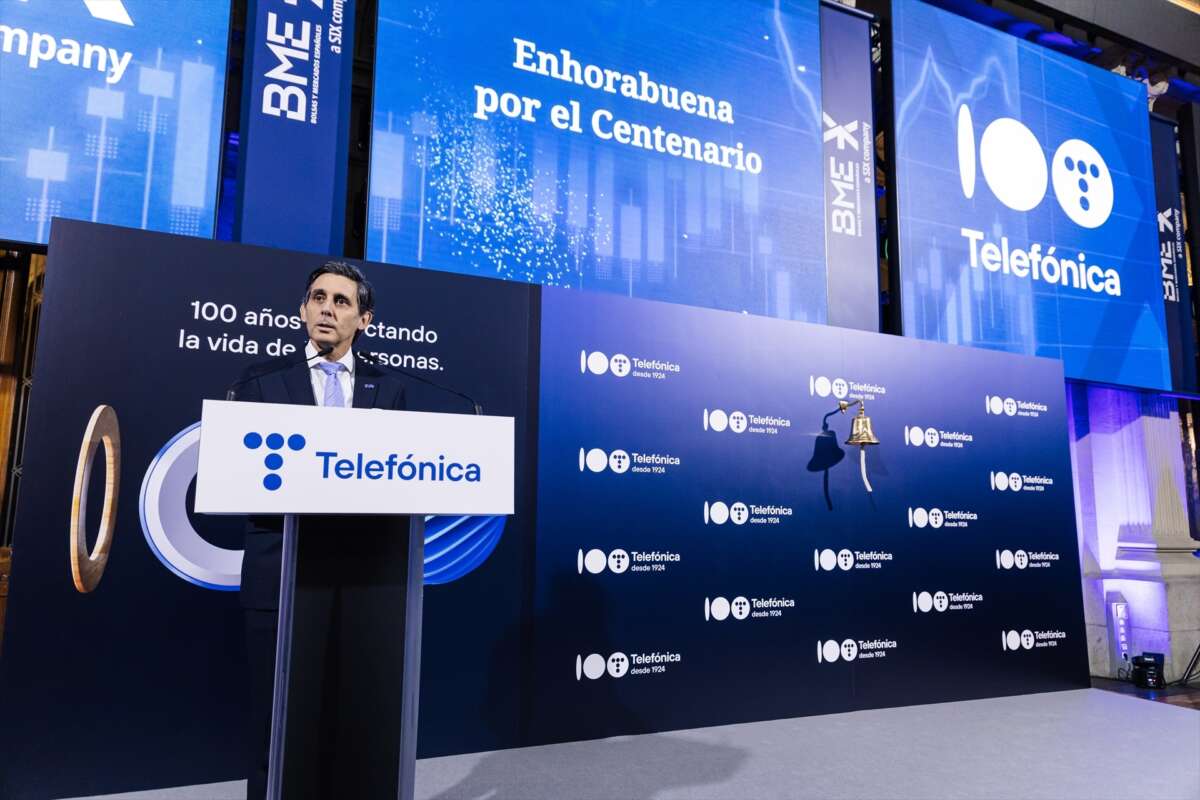 En su centenario, Telefónica sigue comprometida con la innovación y la sostenibilidad en sus mercados clave. Foto: Carlos Luján / Europa Press