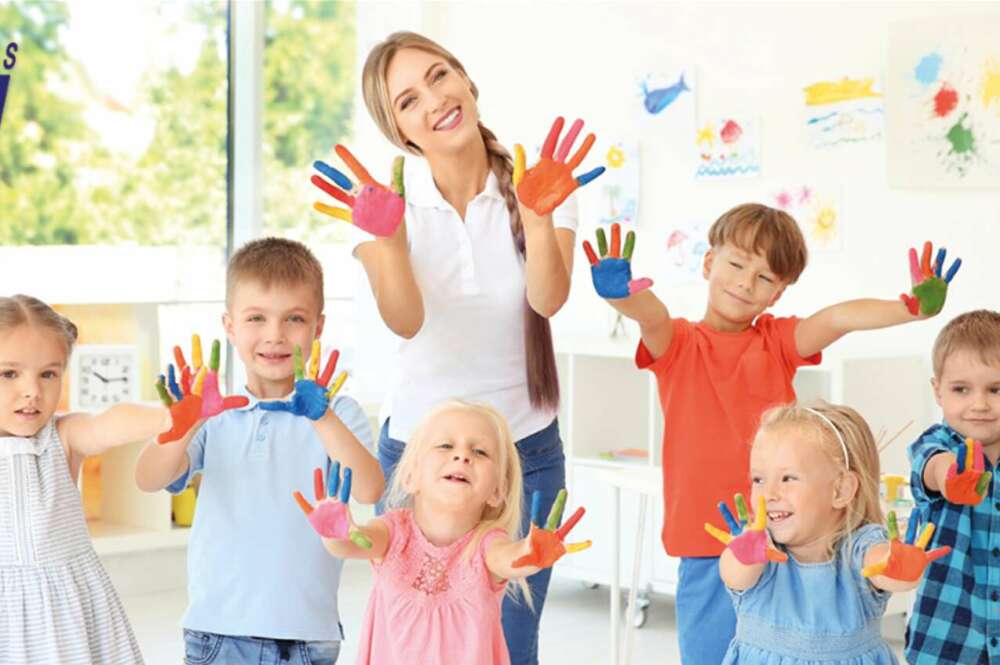 Niños en una escuela de Finlandia.