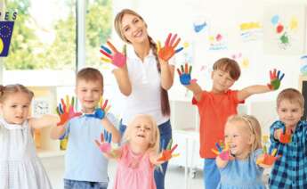 Niños en una escuela de Finlandia.