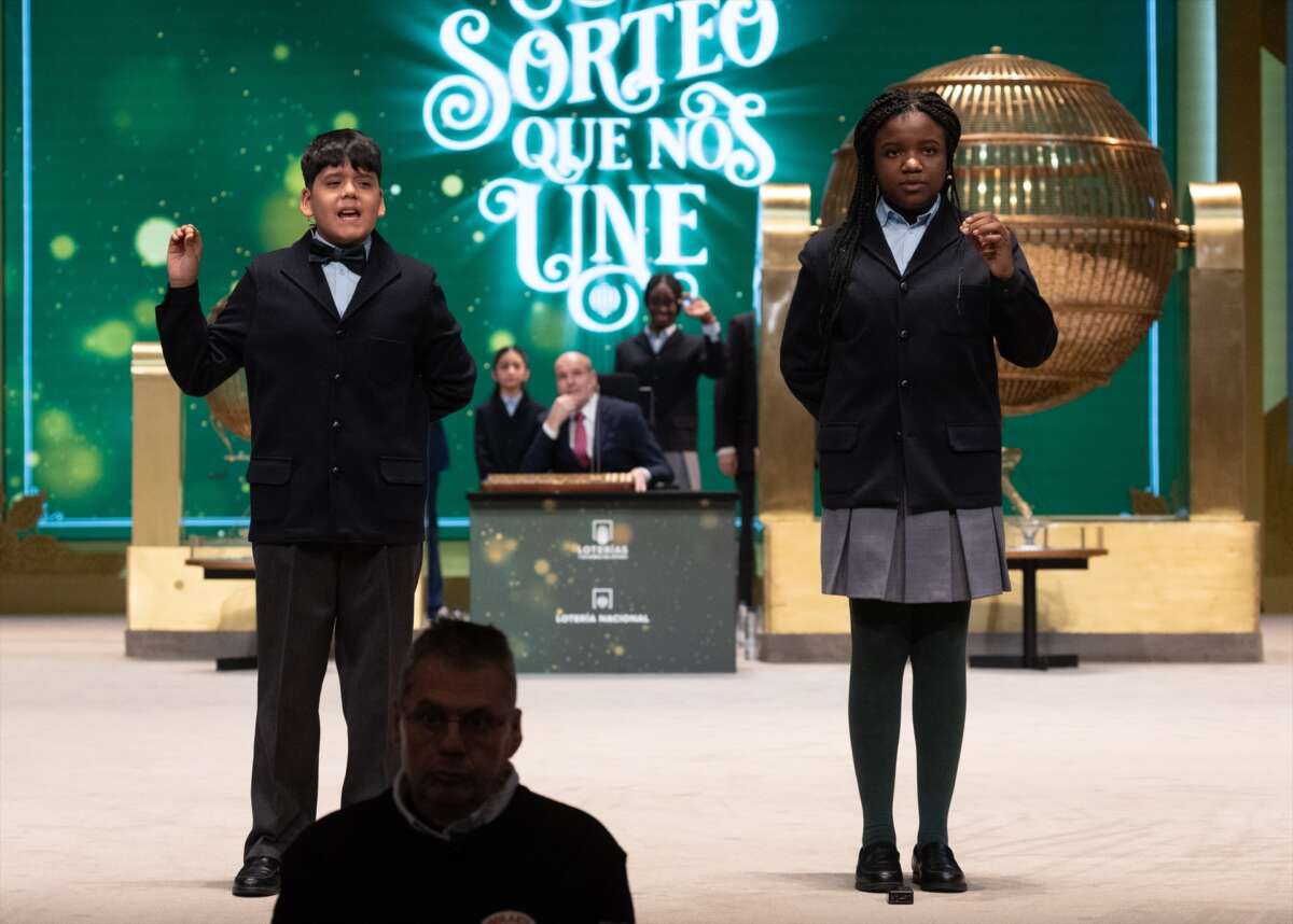 Los niños de San Ildefonso, protagonistas de una tradición que emociona a toda España. Foto: Eduardo Parra / Europa Press