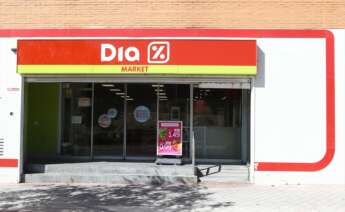 La entrada de un supermercado Día Market en Madrid.