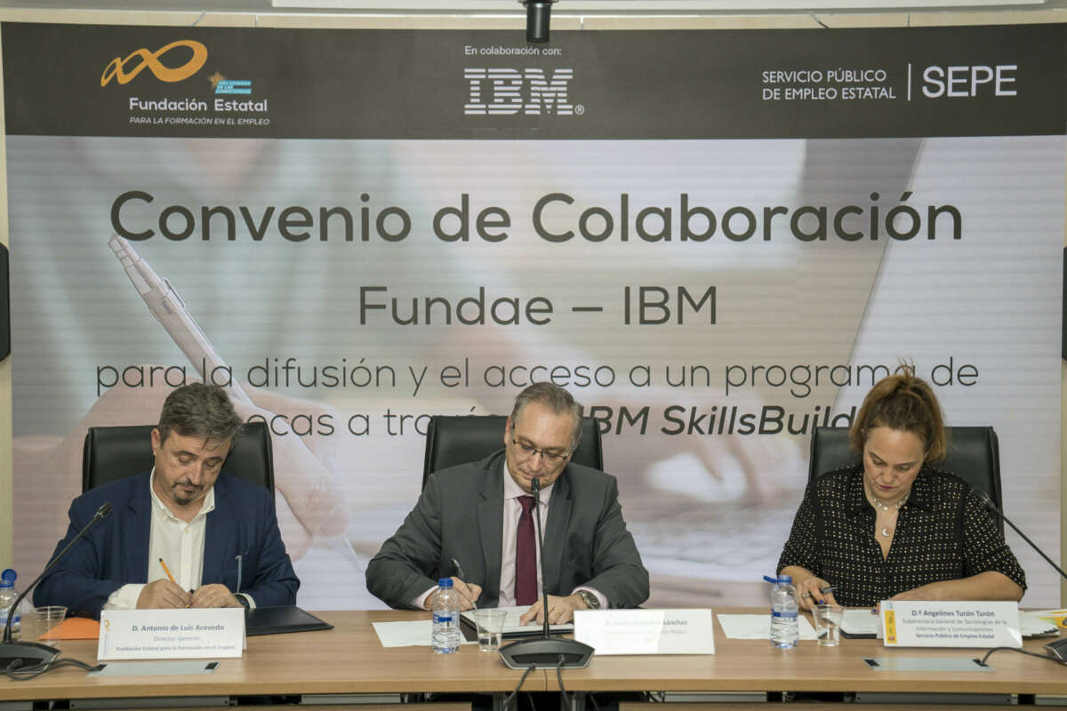 : IBM lidera con programas tutorizados en ciencias de datos e inteligencia artificial. Foto: Fundae