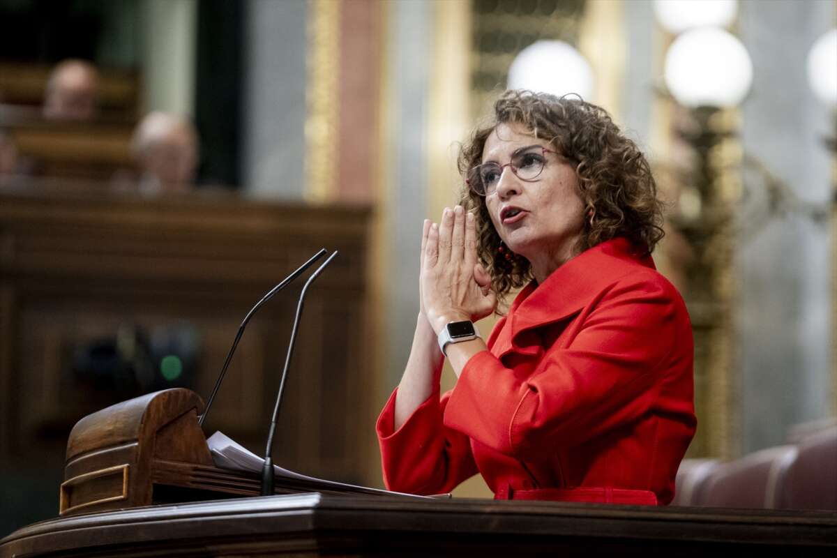 La vicepresidenta primera y ministra de Hacienda, María Jesús Montero. Foto: A. Pérez Meca / Europa Press