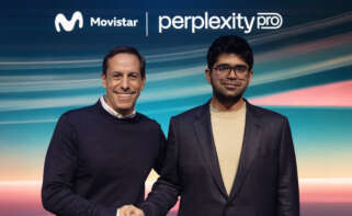 Óscar Candiles, Chieff Officer 2B2 de Telefónica junto al CEO de Perplexity, Aravind Srinivas