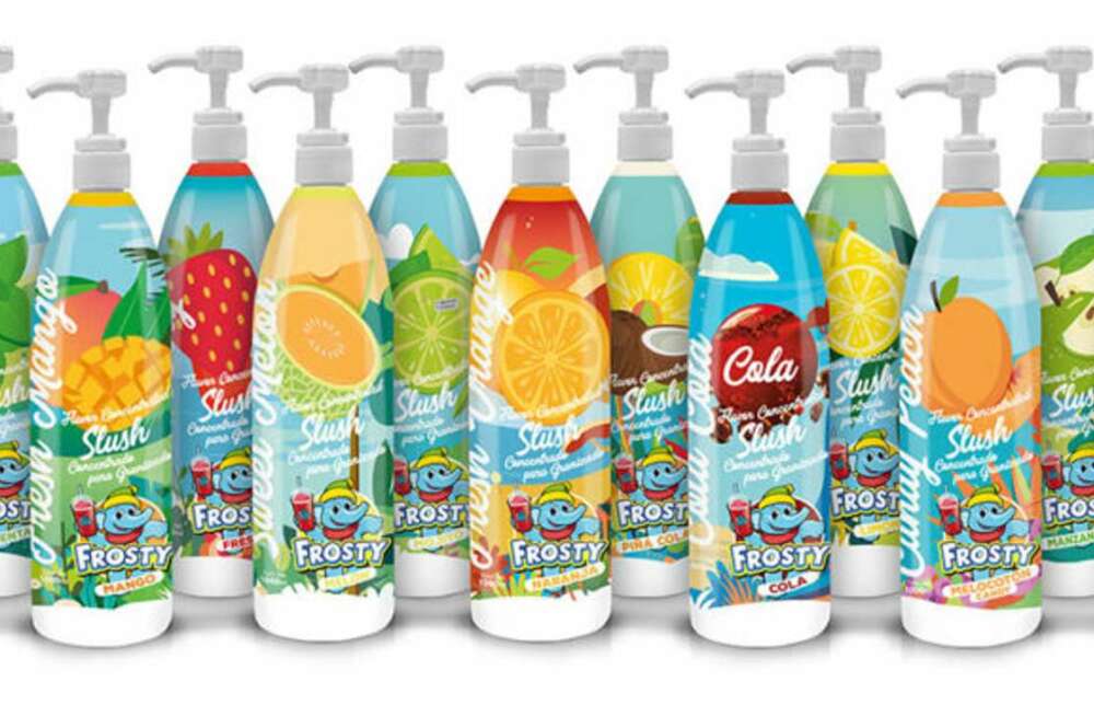 Productos de la marca Frosty de la empresa Granizados Maresme. Foto: Granizados Maresme