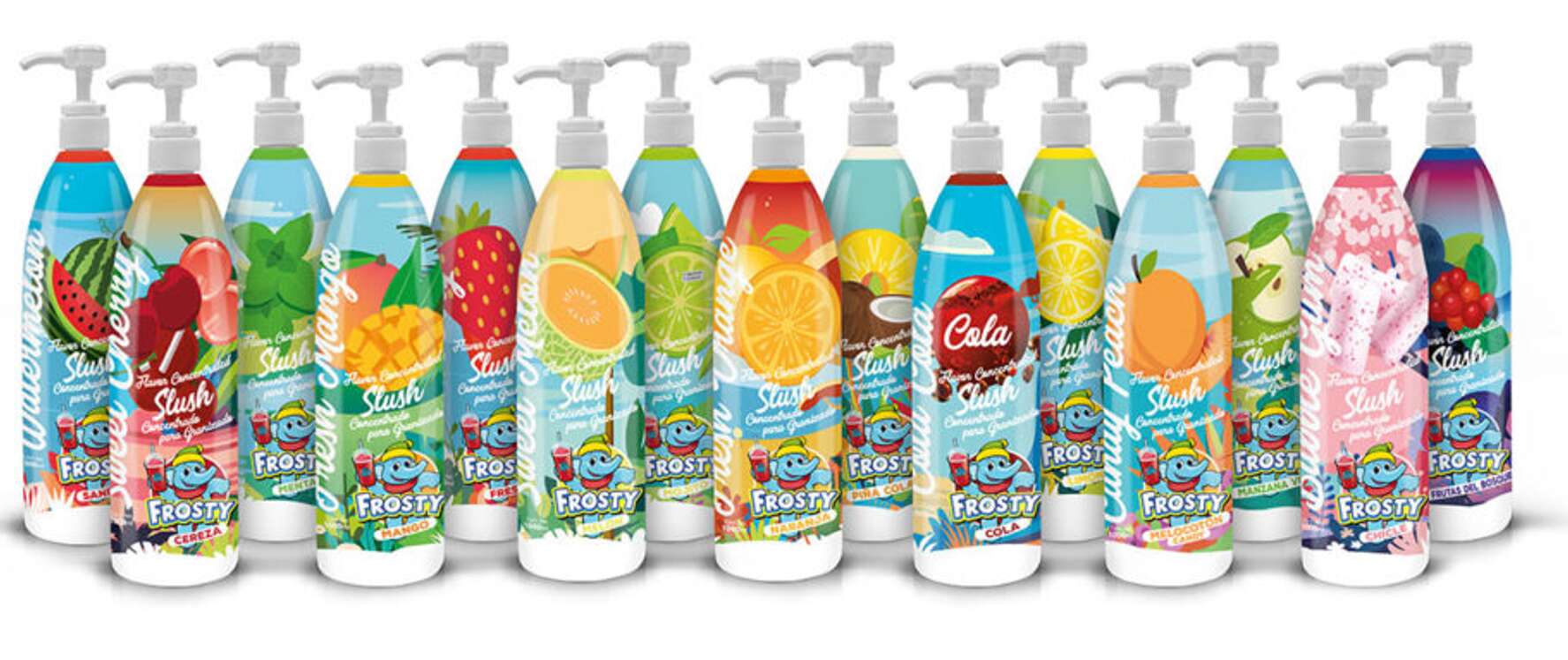 Productos de la marca Frosty de la empresa Granizados Maresme. Foto: Granizados Maresme