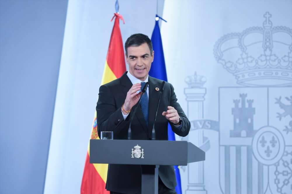 El presidente del Gobierno, Pedro Sánchez, durante una rueda de prensa tras el Consejo de Ministros