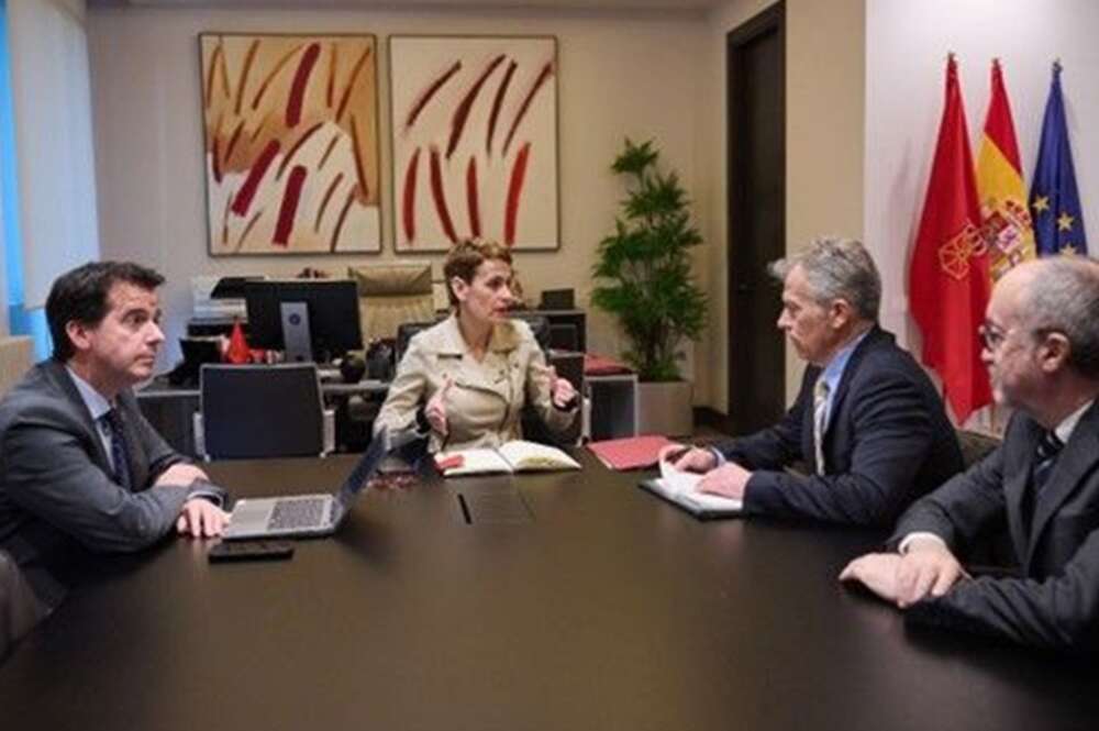 La presidenta Maria Chivite y el consejero Mikel Irujo se reunieron con representantes de Geoalcali