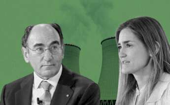 La ministra de Transición Ecológica, Sara Aagesen, e Ignacio Sánchez Galán, presidente de Iberdrola