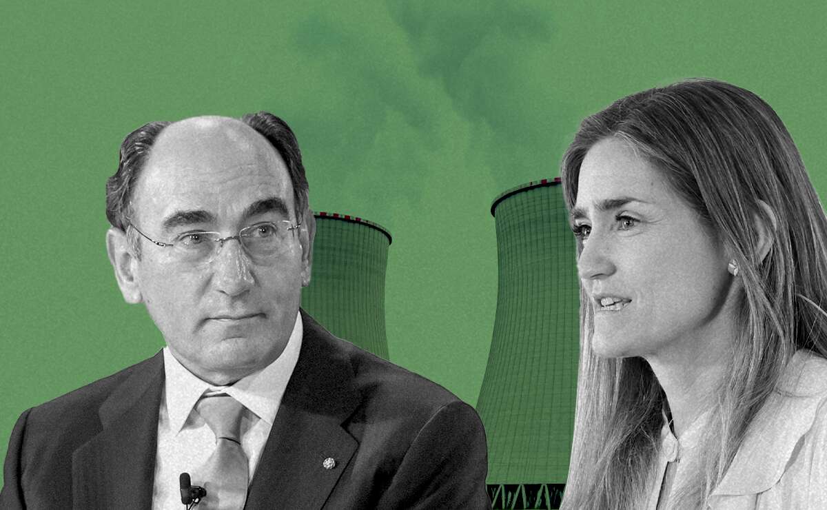 La ministra de Transición Ecológica, Sara Aagesen, e Ignacio Sánchez Galán, presidente de Iberdrola