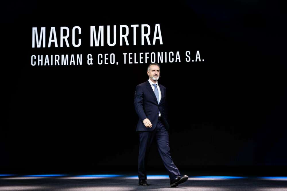 El presidente de Telefónica, Marc Murtra, en la inauguración del MWC de Barcelona