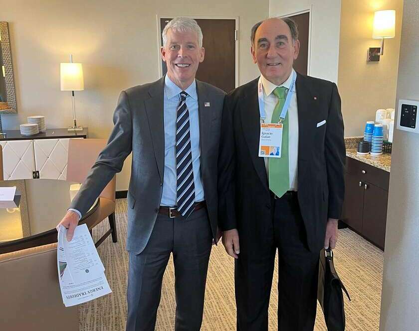 El presidente de Iberdrola, Ignacio Sánchez Galán, y el secretario de Energía de EEUU, Chris Wright