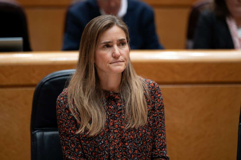 La vicepresidenta tercera del Gobierno y ministra para la Transición Ecológica y el Reto Demográfico, Sara Aagesen, durante una sesión de control en el Senado