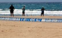 Bandera en la playa de Benidorm