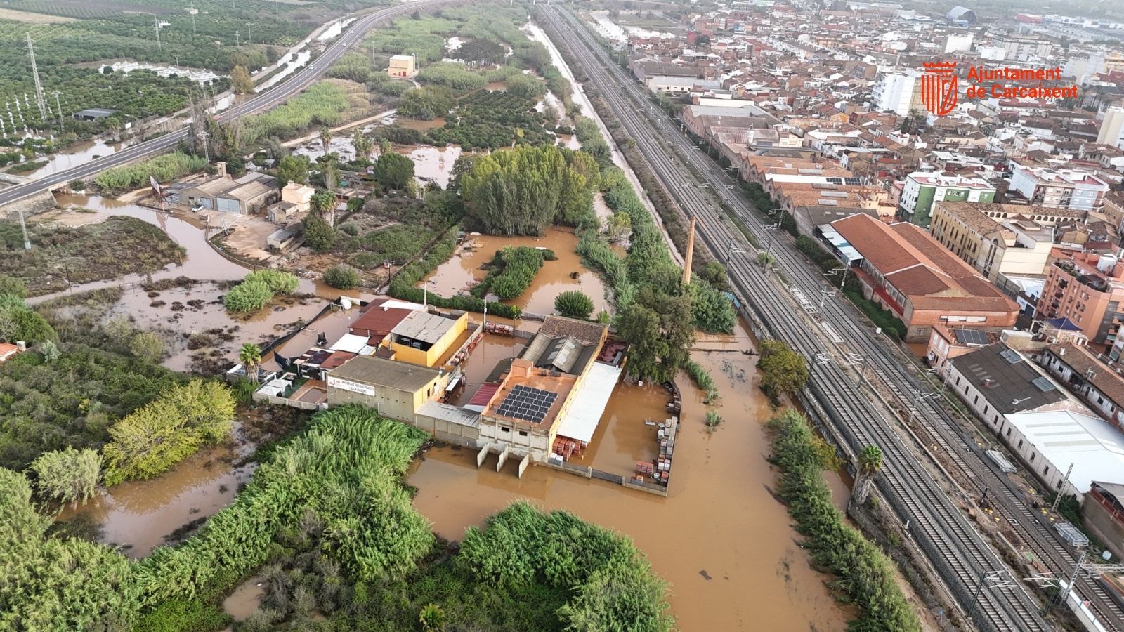 Vista aèria del municipis de Carcaixent