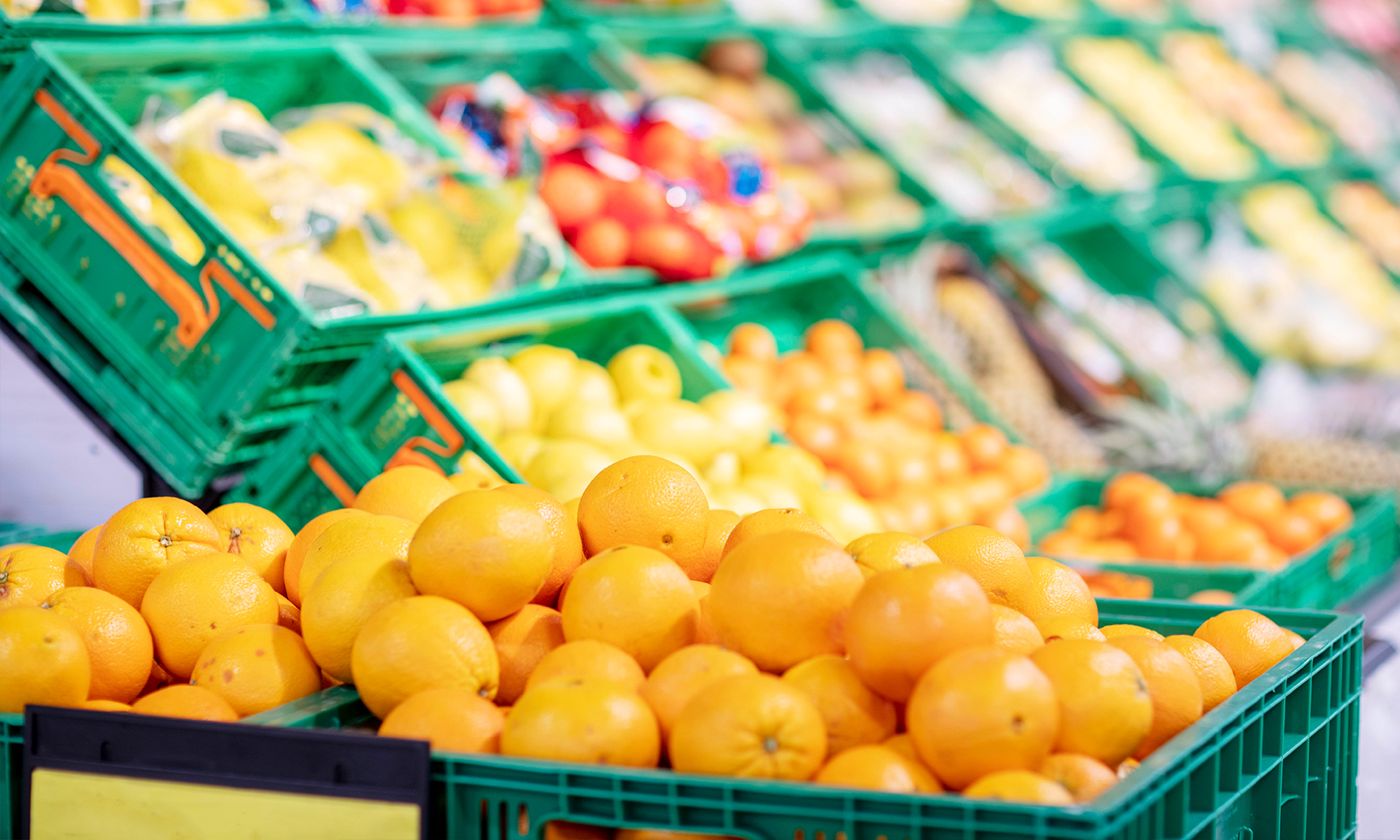 Mercadona y naranjas en su supermercado