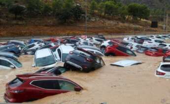 Coches afectados por la DANA.