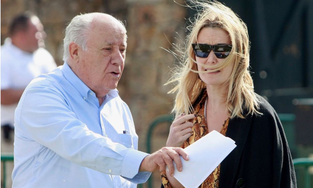 El fundador de Inditex Amancio Ortega junto a su hija Marta Oterga