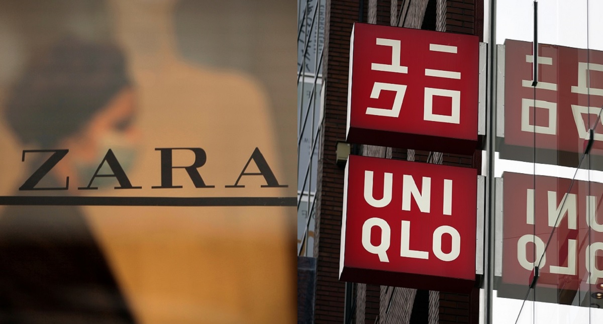 Logos de Zara y Uniqlo