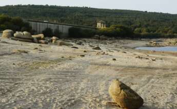 Vista general sobre el estado del embalse de Salas (Ourense) en la cuenca Miño-Sil, el 24 de agosto de 2021. - Rosa Veiga - Europa Press