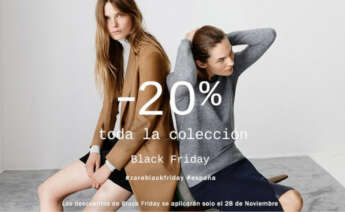 Imagen promocional del Black Friday en la tienda online de Zara en 2014, la primera vez que participó en España, aunque antes lo hicieron otras cadenas del grupo Inditex