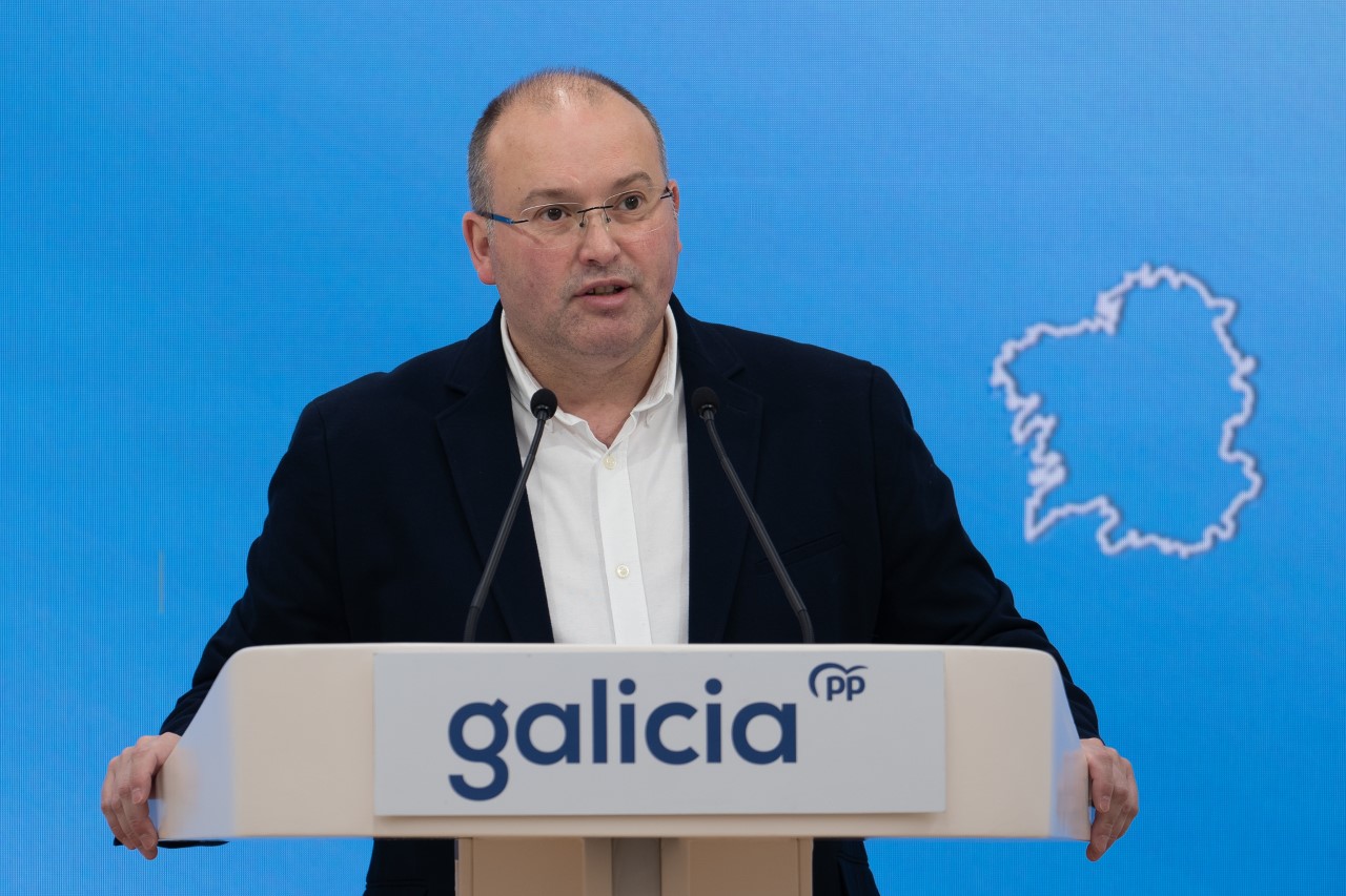 Miguel Tellado, secretario general del PPdeG, en rueda de prensa / PPdeG