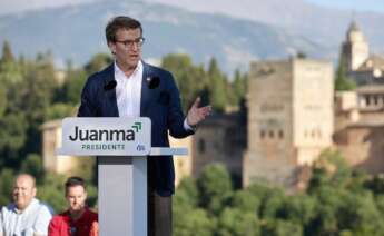 Alberto Núñez Feijóo interviene en Granada en la campaña de las elecciones / EP