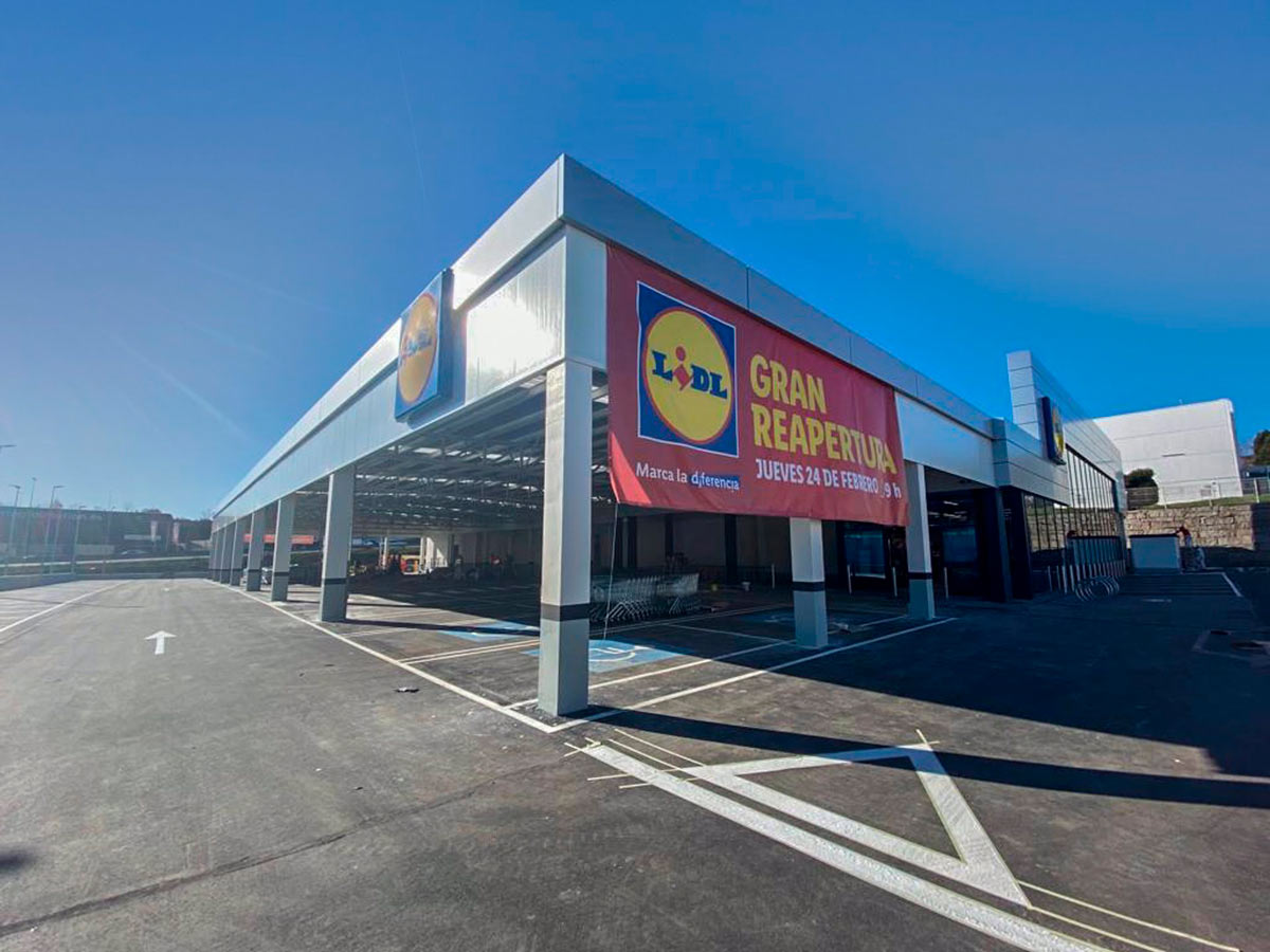 Supermercado Lidl en Costa Vella, en Santiago de Compostela