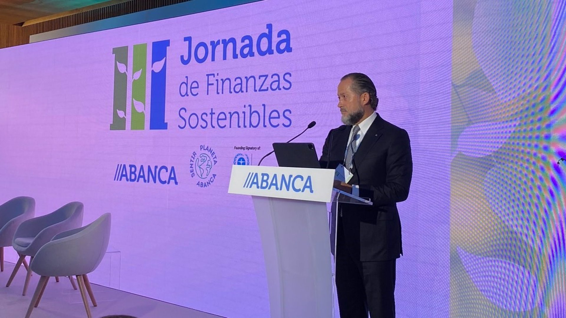 El presidente de Abanca, Juan Carlos Escotet, en la III Jornada de Finanzas Sostenibles