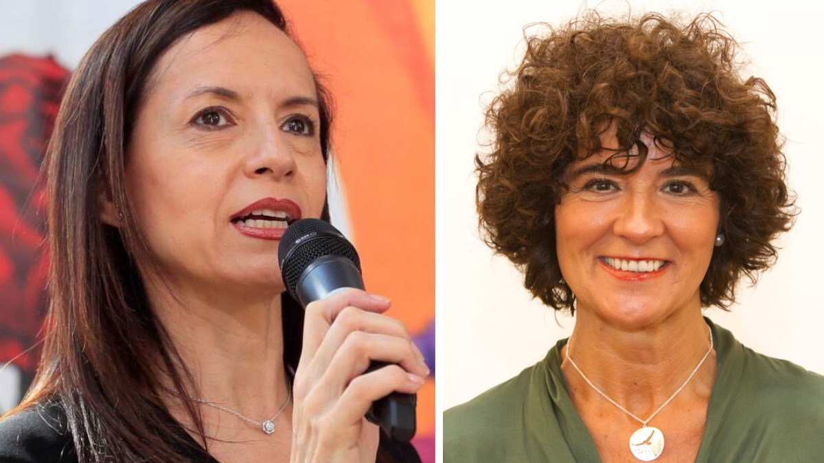 Beatriz Corredor, presidenta de Red Eléctrica, y la exconcejala del PP en A Coruña Mayte Gutiérrez