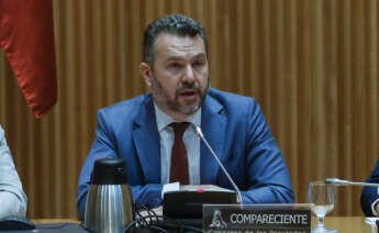 El presidente de la Comisión Nacional del Mercado de Valores (CNMV), Rodrigo Buenaventura, durante su comparecencia ante la comisión de Asuntos Económicos y Transformación Digital. EFE/J.J.Guillen