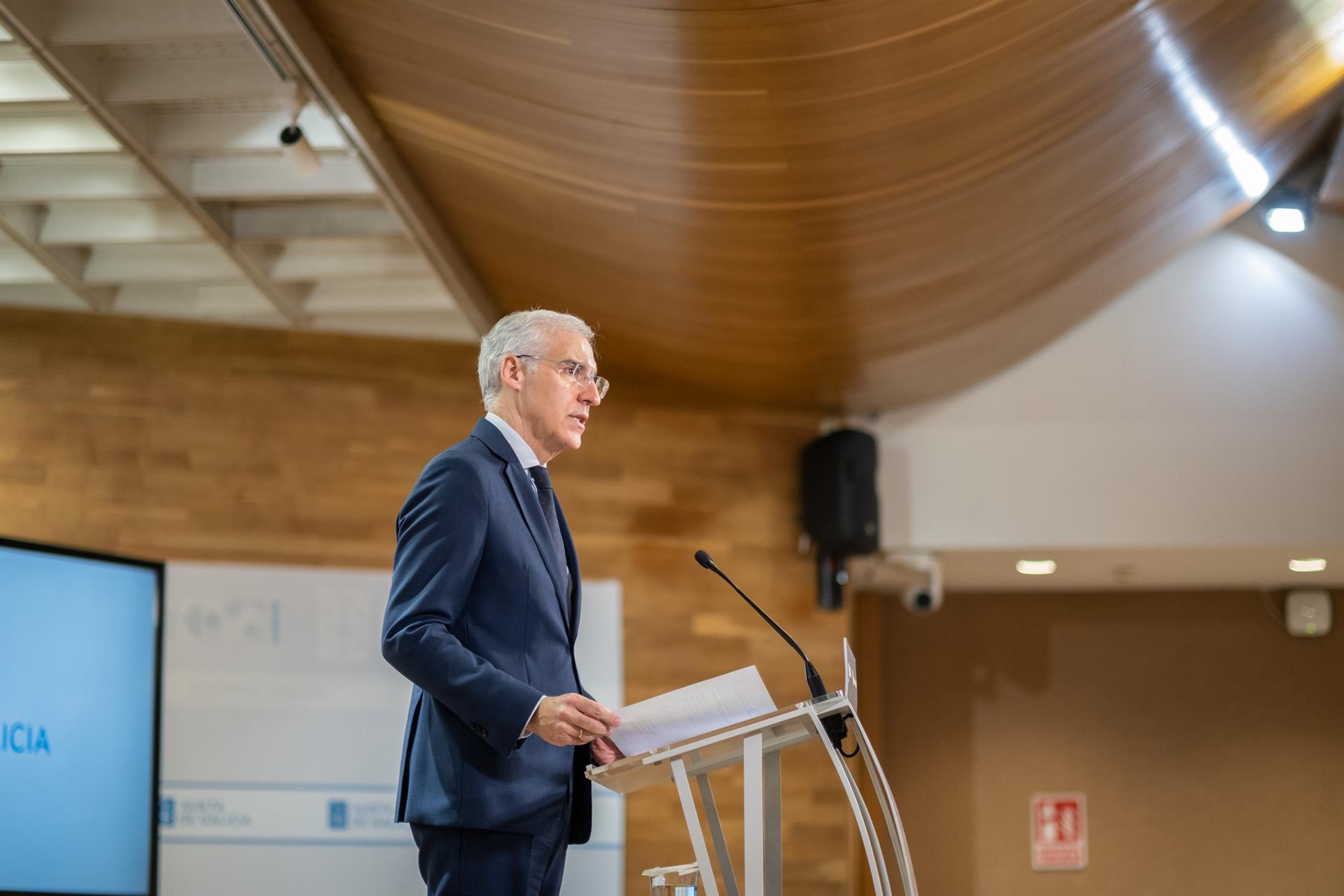 El vicepresidente primero de la Xunta de Galicia, Francisco Conde, al término del Consello / Europa Press